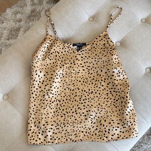 Forever 21 Tan and Black Spotted Camisole